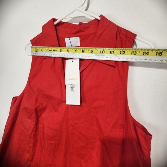 Sugar Lips Women's Ellen Preppy Dress Red Size M - Picture 6 of 9